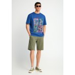 Funky Buddha The Essentials Ανδρική Βερμούδα Chino Χακί