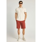 Funky Buddha The Essentials Ανδρική Βερμούδα Chino Κεραμιδί
