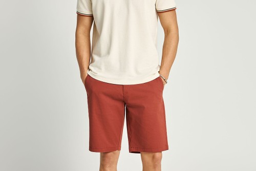 Funky Buddha Ανδρική Βερμούδα Chino (FBM013-001-03-HENNA-BROWN)