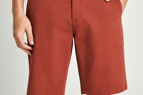 Funky Buddha Ανδρική Βερμούδα Chino (FBM013-001-03-HENNA-BROWN)