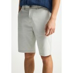 Funky Buddha The Essentials Ανδρική Βερμούδα Chino Γκρι Ανοιχτό