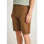 Funky Buddha The Essentials Ανδρική Βερμούδα Chino Καφέ