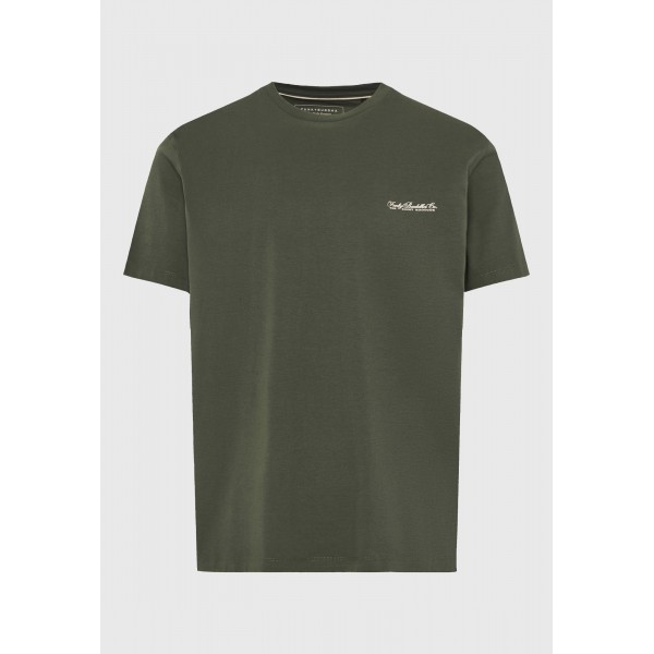 Funky Buddha Ανδρικό Μονόχρωμο T-Shirt  - The Basics Collection (FBM013-001-04-DEEP-FOREST)