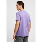 Funky Buddha The Basics Collection Ανδρικό Κοντομάνικο T-Shirt Λεβάντα