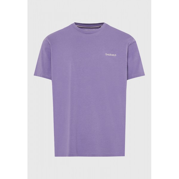 Funky Buddha Ανδρικό Μονόχρωμο T-Shirt  - The Basics Collection (FBM013-001-04-DUSTY-LAVENDER)