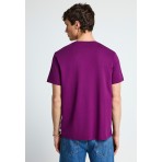 Funky Buddha The Basics Collection Ανδρικό Κοντομάνικο T-Shirt Μωβ