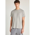 Funky Buddha The Basics Collection Ανδρικό Κοντομάνικο T-Shirt Γκρι