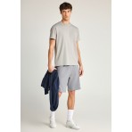 Funky Buddha The Basics Collection Ανδρικό Κοντομάνικο T-Shirt Γκρι