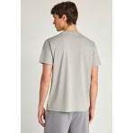 Funky Buddha The Basics Collection Ανδρικό Κοντομάνικο T-Shirt Γκρι