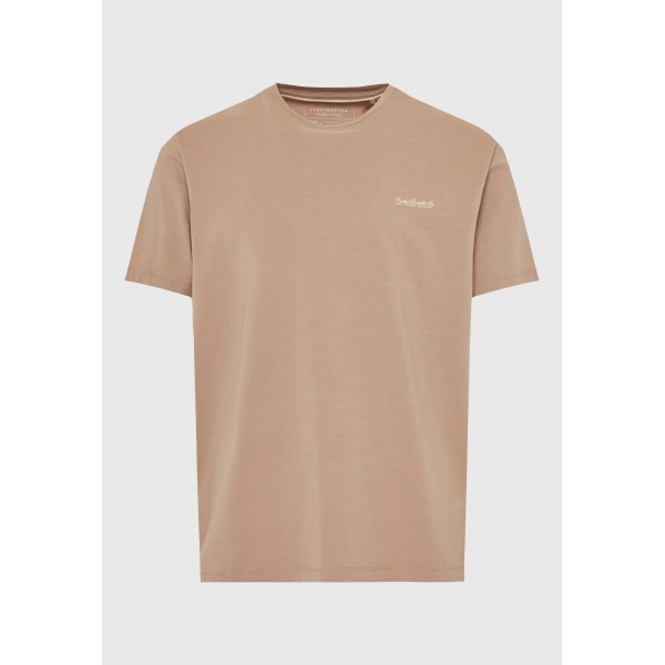 Funky Buddha Ανδρικό Μονόχρωμο T-Shirt  - The Basics Collection (FBM013-001-04-LT-CIGAR)