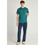 Funky Buddha The Basics Collection Ανδρικό Κοντομάνικο T-Shirt Πετρόλ