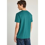 Funky Buddha The Basics Collection Ανδρικό Κοντομάνικο T-Shirt Πετρόλ