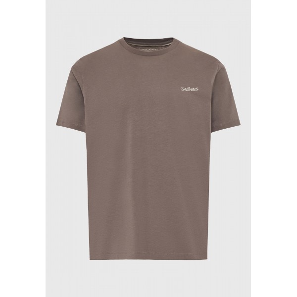 Funky Buddha Ανδρικό Μονόχρωμο T-Shirt  - The Basics Collection (FBM013-001-04-MOON-MIST)