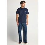 Funky Buddha The Basics Collection Ανδρικό Κοντομάνικο T-Shirt Μπλε Σκούρο