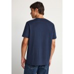 Funky Buddha The Basics Collection Ανδρικό Κοντομάνικο T-Shirt Μπλε Σκούρο