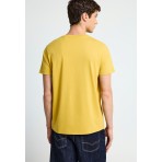 Funky Buddha The Basics Collection Ανδρικό Κοντομάνικο T-Shirt Κίτρινο