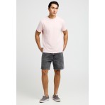 Funky Buddha The Basics Collection Ανδρικό Κοντομάνικο T-Shirt Ροζ