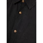 Funky Buddha The Essentials Ανδρικό Μακρυμάνικο Πουκάμισο Μαύρο