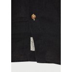 Funky Buddha The Essentials Ανδρικό Μακρυμάνικο Πουκάμισο Μαύρο