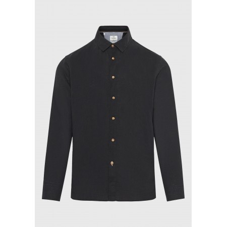 Funky Buddha The Essentials Ανδρικό Μακρυμάνικο Πουκάμισο Μαύρο