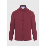 Funky Buddha The Essentials Ανδρικό Μακρυμάνικο Πουκάμισο Μπορντό