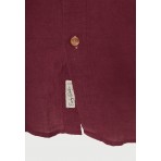 Funky Buddha The Essentials Ανδρικό Μακρυμάνικο Πουκάμισο Μπορντό