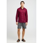 Funky Buddha The Essentials Ανδρικό Μακρυμάνικο Πουκάμισο Μπορντό