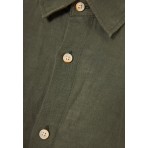 Funky Buddha The Essentials Ανδρικό Μακρυμάνικο Πουκάμισο Χακί