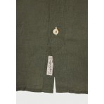 Funky Buddha The Essentials Ανδρικό Μακρυμάνικο Πουκάμισο Χακί