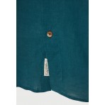 Funky Buddha The Essentials Ανδρικό Μακρυμάνικο Πουκάμισο Πράσινο