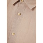 Funky Buddha The Essentials Ανδρικό Μακρυμάνικο Πουκάμισο Μπεζ