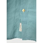 Funky Buddha The Essentials Ανδρικό Μακρυμάνικο Πουκάμισο Άκουα