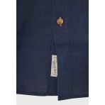 Funky Buddha The Essentials Ανδρικό Μακρυμάνικο Πουκάμισο Μπλε Σκούρο