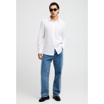 Funky Buddha The Essentials Ανδρικό Μακρυμάνικο Πουκάμισο Λευκό