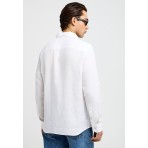 Funky Buddha The Essentials Ανδρικό Μακρυμάνικο Πουκάμισο Λευκό