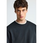 Funky Buddha The Essentials Ανδρική Μακρυμάνικη Μπλούζα με Λαιμόκοψη Μαύρη