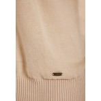 Funky Buddha Ανδρική Πλεκτή Μακρυμάνικη Μπλούζα με Λαιμόκοψη Μπεζ