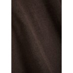 Funky Buddha Ανδρική Πλεκτή Μακρυμάνικη Μπλούζα με Λαιμόκοψη Καφέ