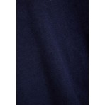 Funky Buddha Ανδρική Πλεκτή Μακρυμάνικη Μπλούζα με Λαιμόκοψη Μπλε Σκούρο