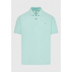 Funky Buddha Ανδρική Κοντομάνικη Μπλούζα Polo Άκουα