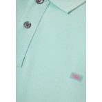 Funky Buddha Ανδρική Κοντομάνικη Μπλούζα Polo Άκουα