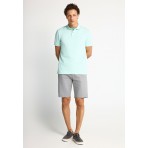Funky Buddha Ανδρική Κοντομάνικη Μπλούζα Polo Άκουα