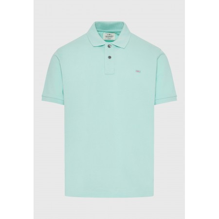 Funky Buddha Ανδρική Κοντομάνικη Μπλούζα Polo Άκουα