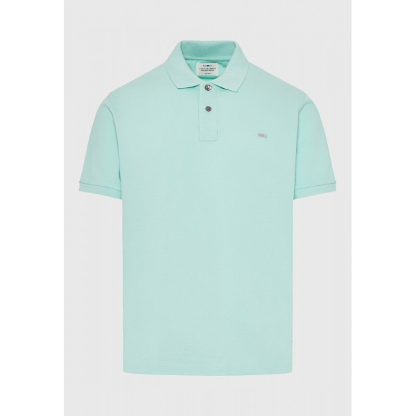 Funky Buddha Ανδρική Μπλούζα Με Γιακά Πόλο (FBM013-001-11-AQUA)