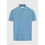 Funky Buddha Ανδρική Κοντομάνικη Μπλούζα Polo Μπλε