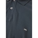 Funky Buddha Ανδρική Κοντομάνικη Μπλούζα Polo Γκρι Σκούρο