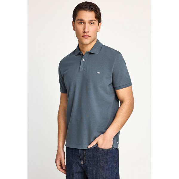 Funky Buddha Ανδρική Μπλούζα Με Γιακά Πόλο (FBM013-001-11-DK-GREY)