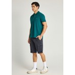 Funky Buddha Ανδρική Κοντομάνικη Μπλούζα Polo Πράσινη