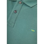 Funky Buddha Ανδρική Κοντομάνικη Μπλούζα Polo Πράσινη