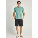 Funky Buddha Ανδρική Κοντομάνικη Μπλούζα Polo Πράσινη